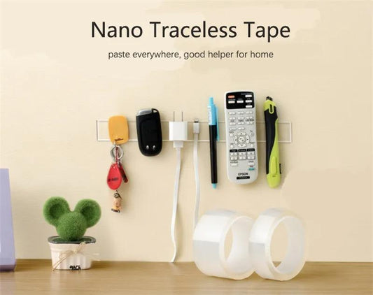 2-Meters Double Sided Transparent Tape Strong & Durable
