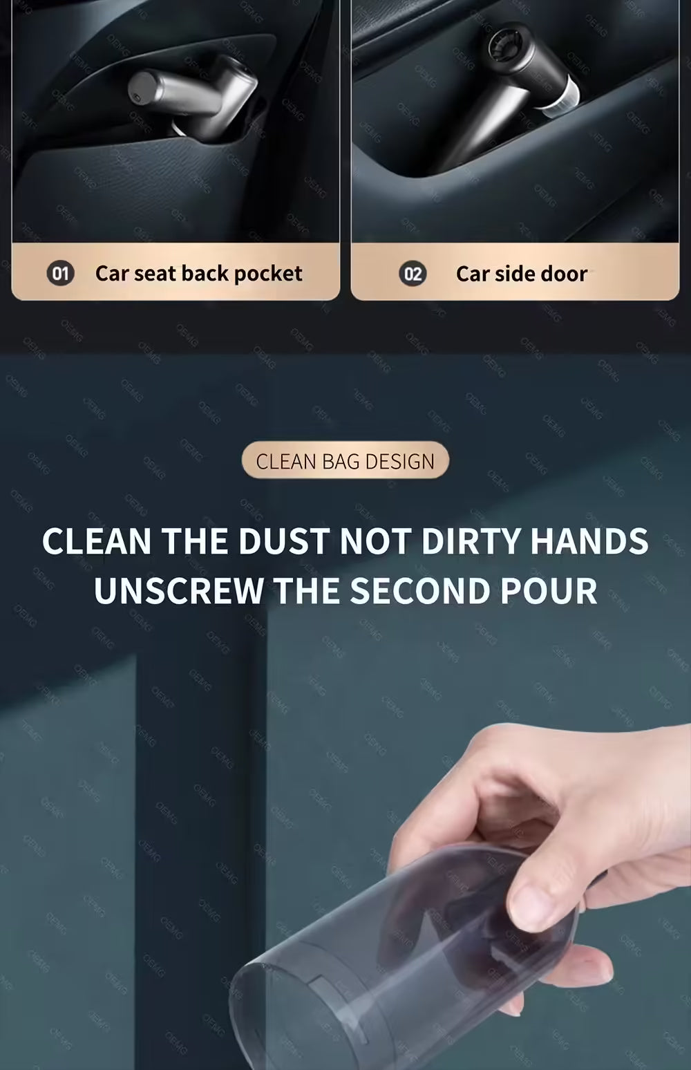 Powerful 5500PA Car Vacuum Cleaner - Wireless & Portable Home Appliance Mini Vacuum for Deep Cleaning