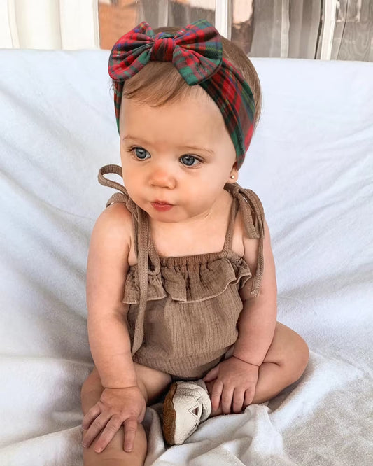 Bandeau élastique à nœud papillon pour bébé fille, couleurs bonbon | Accessoires pour cheveux turban de boutique