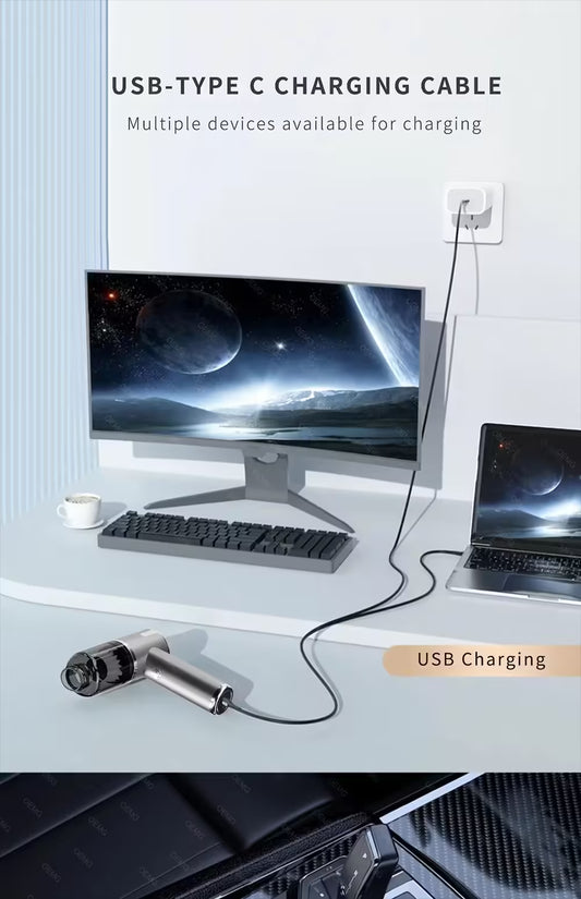 Powerful 5500PA Car Vacuum Cleaner - Wireless & Portable Home Appliance Mini Vacuum for Deep Cleaning