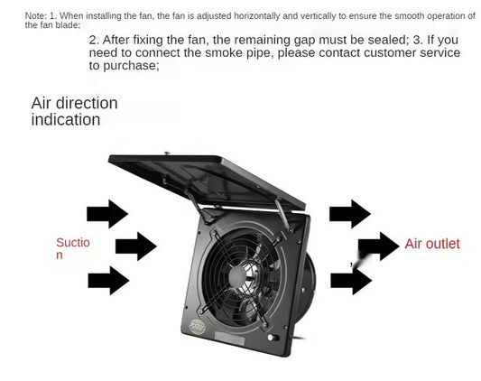 10-Inch High-Speed Exhaust Fan | Kitchen Wall & Window Ventilator | Industrial Metal Pipe Extractor for Efficient Air Circulation