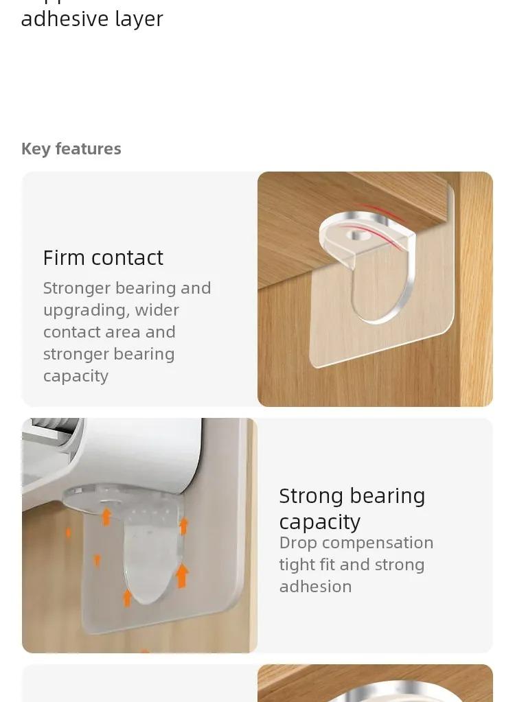 قطعة واحدة من دعامات الرفوف القوية المثبتة على الحائط للإكسسوارات المنزلية