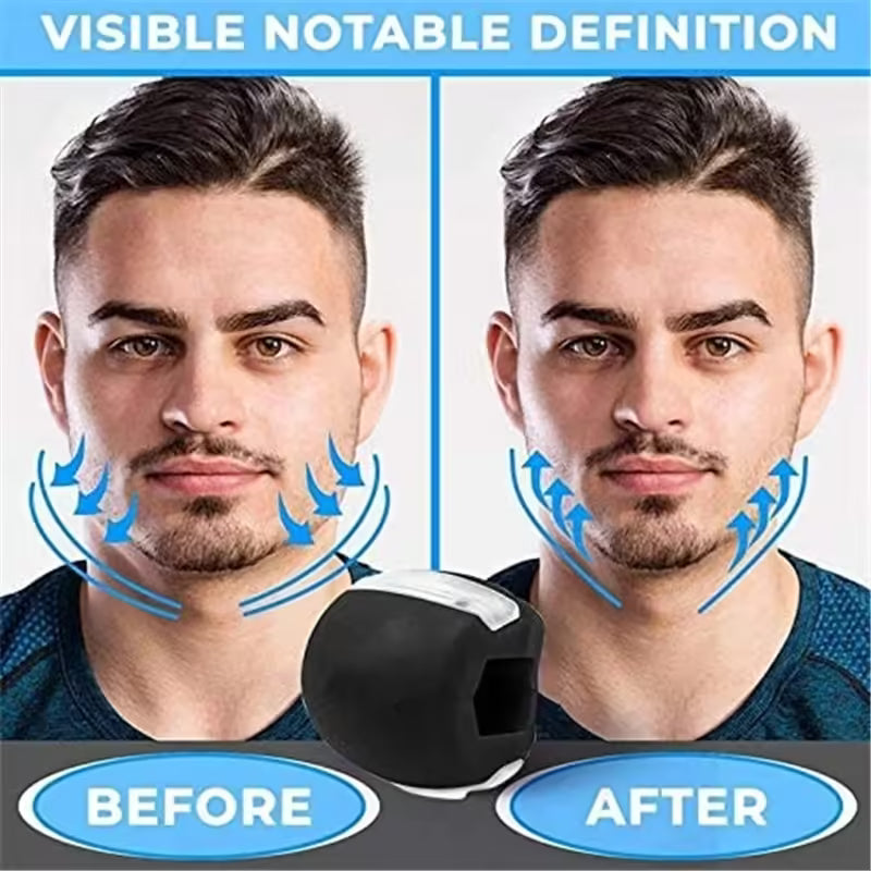 Facial Jaw Exerciser Fitness Ball Double Chin Reducer & Neck Slimming Tool for Jawline Muscle Training | Mouth Jawliner for Home Workouts