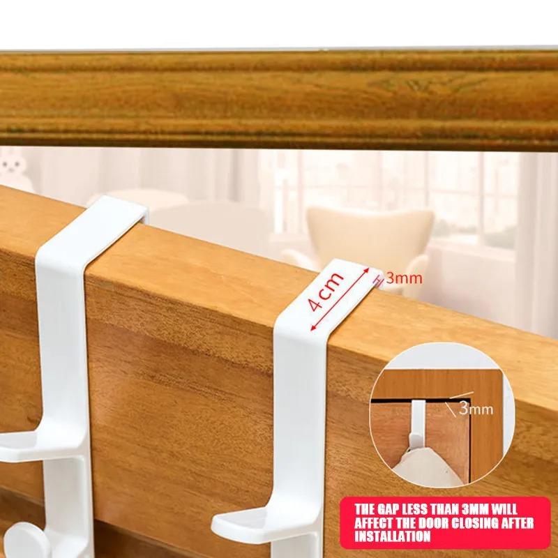 Crochets de rangement en plastique pour porte