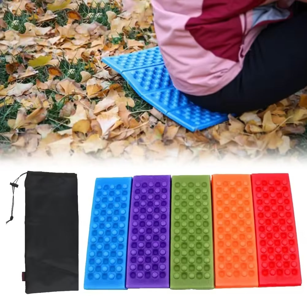 Tapis de pique-nique/camping 1 pièce | Coussin pliable en XPE résistant à l'humidité | Tapis imperméable en forme d'œuf pour la randonnée et la plage
