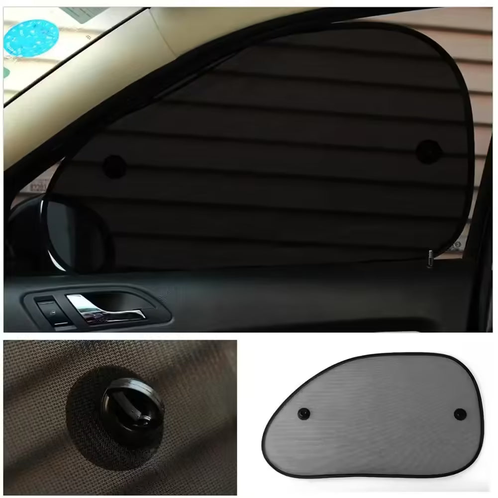 Car Mesh Sunshade for Side Windows Rear Sunscreen Heat Shield with Suction Cup Car Curtain Sunshade
