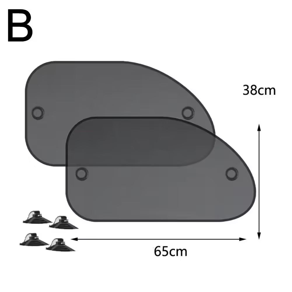 Car Mesh Sunshade for Side Windows Rear Sunscreen Heat Shield with Suction Cup Car Curtain Sunshade
