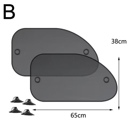 Car Mesh Sunshade for Side Windows Rear Sunscreen Heat Shield with Suction Cup Car Curtain Sunshade