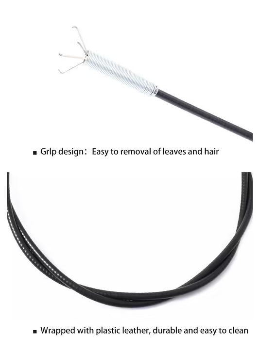 Déboucheur de canalisations à ressort - Outil de nettoyage des canalisations de cuisine et de salle de bain pour l'élimination des résidus alimentaires et la prévention des bouchons