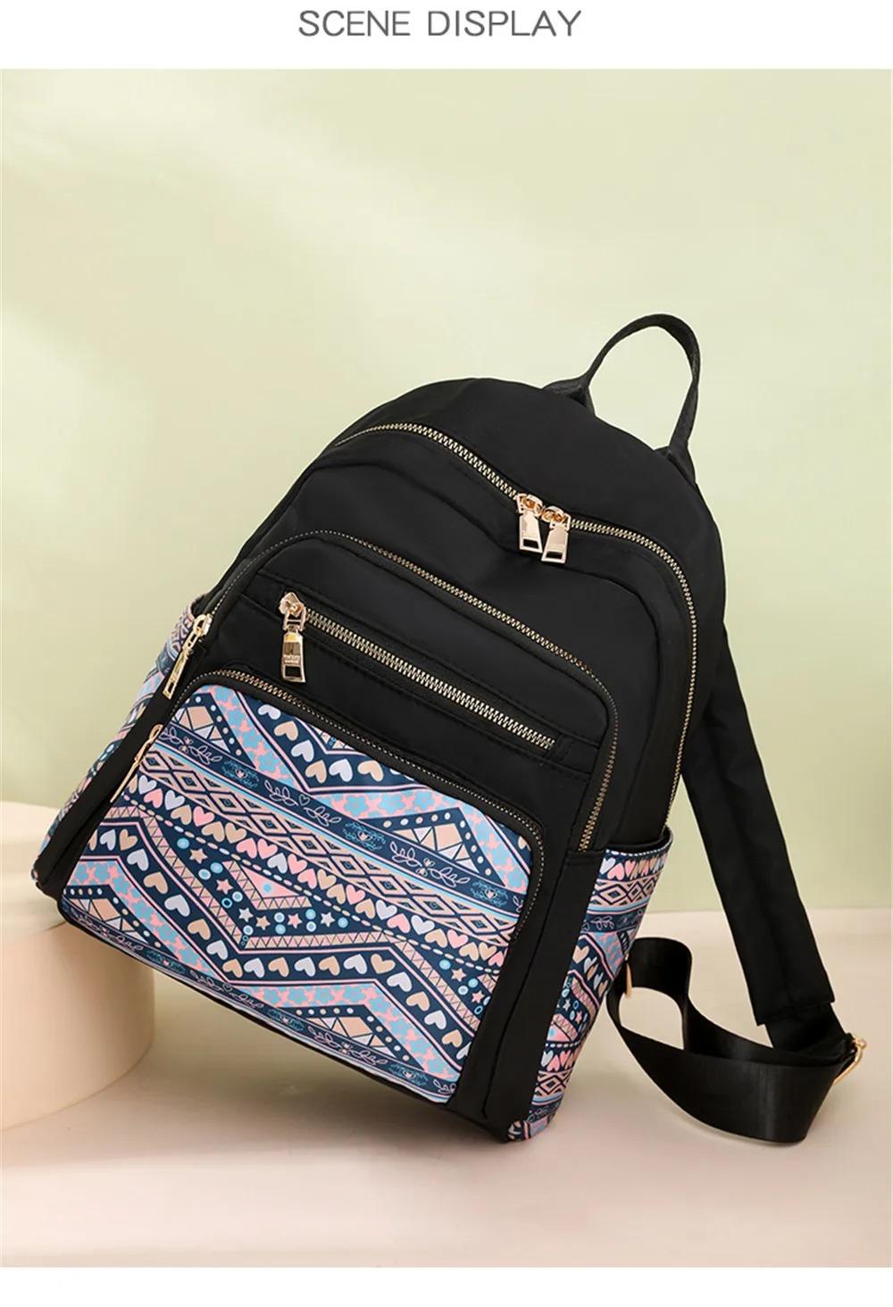 Sac à dos pour femme avec motif imprimé (EGB137)