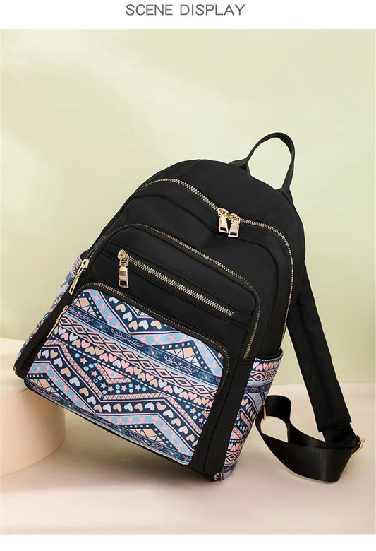 Sac à dos pour femme avec motif imprimé (EGB137)