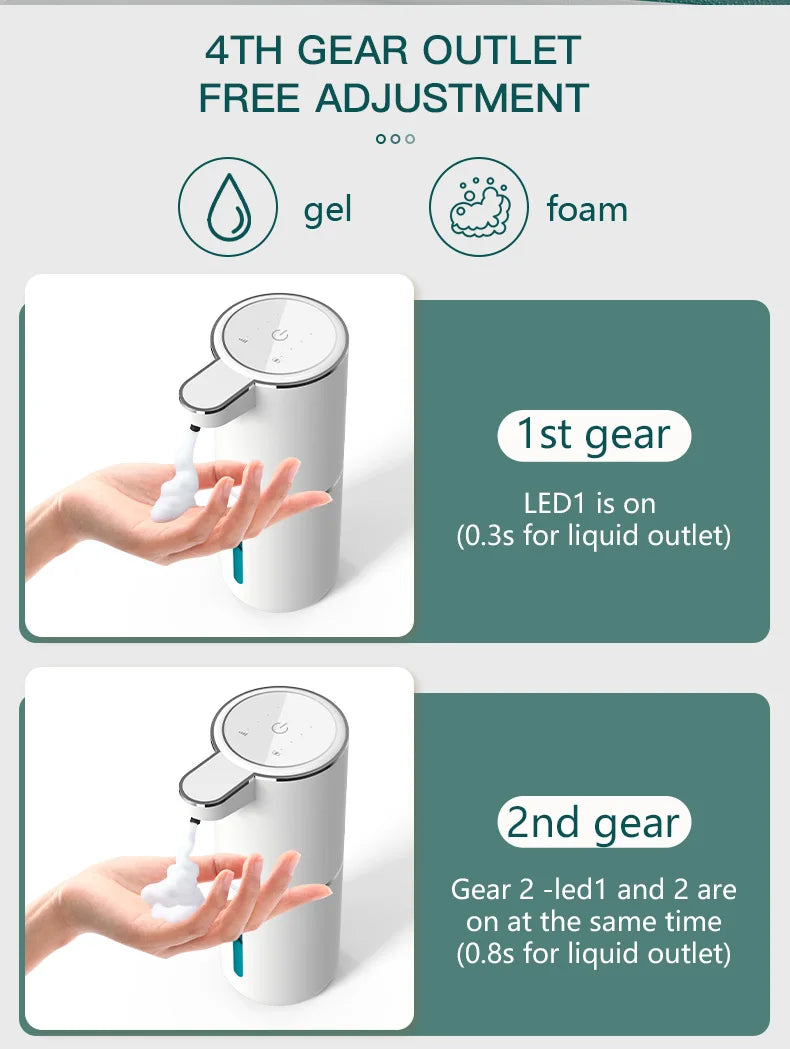 P11 Automatic Induction Soap Dispenser Smart Electric Foam Dispenser for Hands-Free Operation, Mobile Phone Design