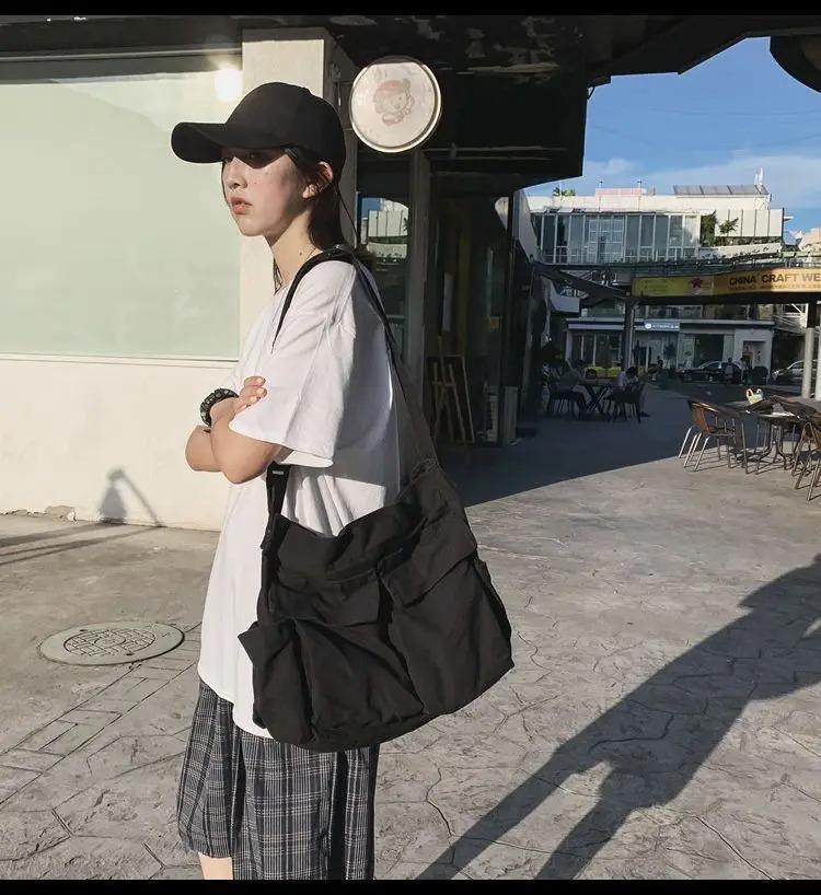 Sac bandoulière rétro pour femme en toile
