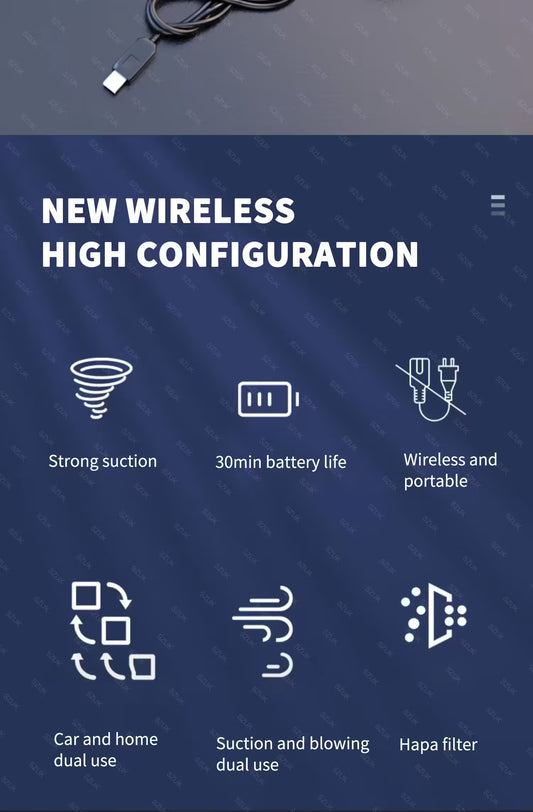 Mini Car Vacuum Cleaner Portable Wireless Handheld Cleaner for Home Appliance Powerful Cleaning Machine Car Cleaner for Keyboard