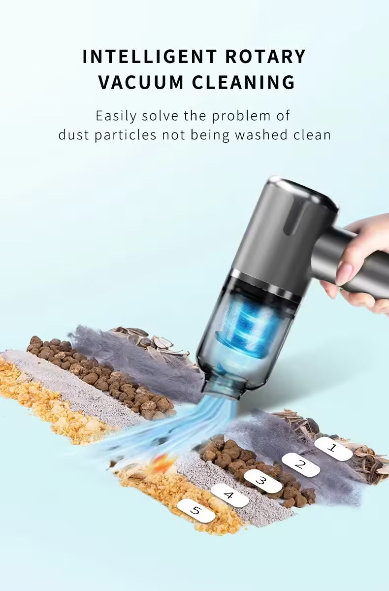 Powerful 5500PA Car Vacuum Cleaner - Wireless & Portable Home Appliance Mini Vacuum for Deep Cleaning