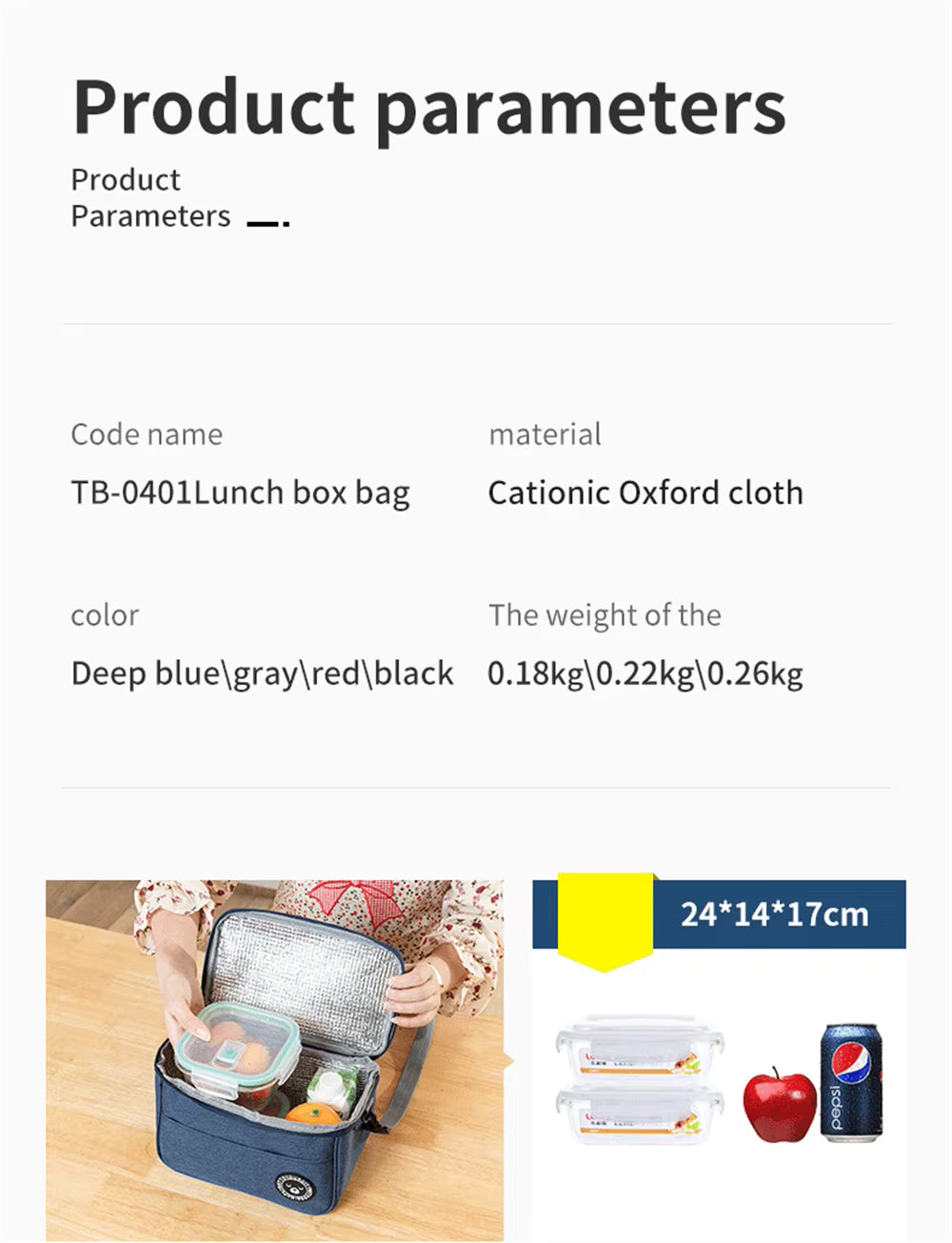 Portable Lunch Bag – Durable Waterproof Thermal Food Box | Insulated Cooler Lunchbox with Shoulder Strap for Office