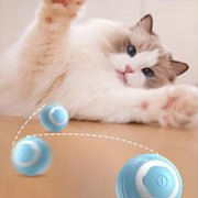 1PC Pet Gravity Intelligent Rolling Ball Cat Toy Self-Charging Teaser Ball for Boredom Relief & Kitten Play