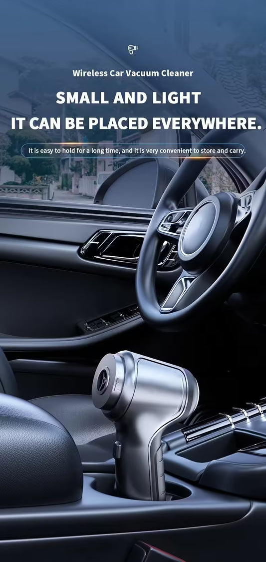 Versatile Car and Home Wireless Vacuum Cleaner - Strong Suction Handheld Wet Dry Auto Vacuum for Easy Cleaning