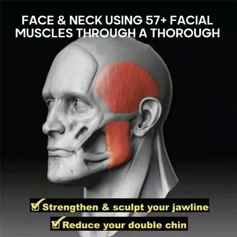 Facial Jaw Exerciser Fitness Ball Double Chin Reducer & Neck Slimming Tool for Jawline Muscle Training | Mouth Jawliner for Home Workouts