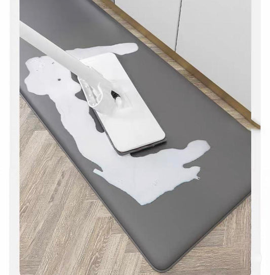 Tapis de cuisine rectangulaires imperméables et lavables en PVC anti-fatigue, épaisseur 8 mm, lot de 2 (45 x 75 cm + 45 x 180 cm). 