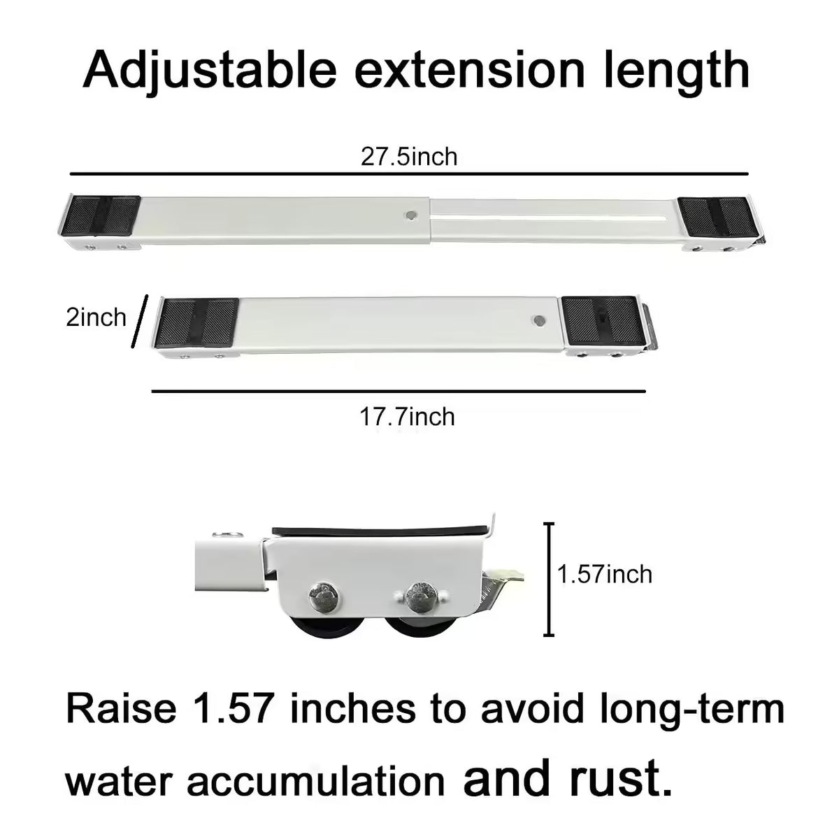 Mobile Washing Machine Stand with Wheels - Adjustable Roller Bracket for Easy Movement | Bathroom & Kitchen Home Appliance Accessory