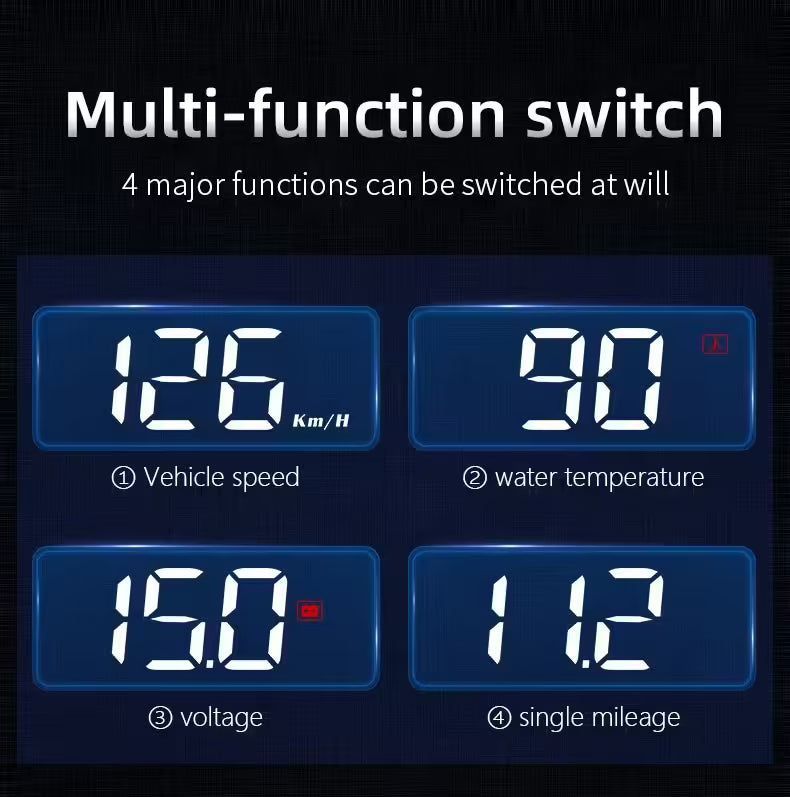 WYING M3 OBD2 GPS Affichage tête haute | Projecteur HUD pour compteur de vitesse numérique de voiture, accessoire électronique automobile universel