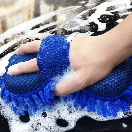 Microfiber Car Wash Sponge & Detailing Brush Set Premium Cleaning Towel & Auto Gloves for Car Care & Styling Accessories