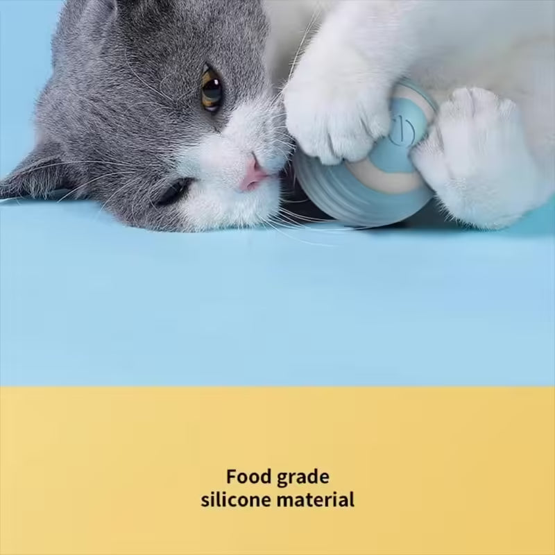 1PC Pet Gravity Intelligent Rolling Ball Cat Toy Self-Charging Teaser Ball for Boredom Relief & Kitten Play