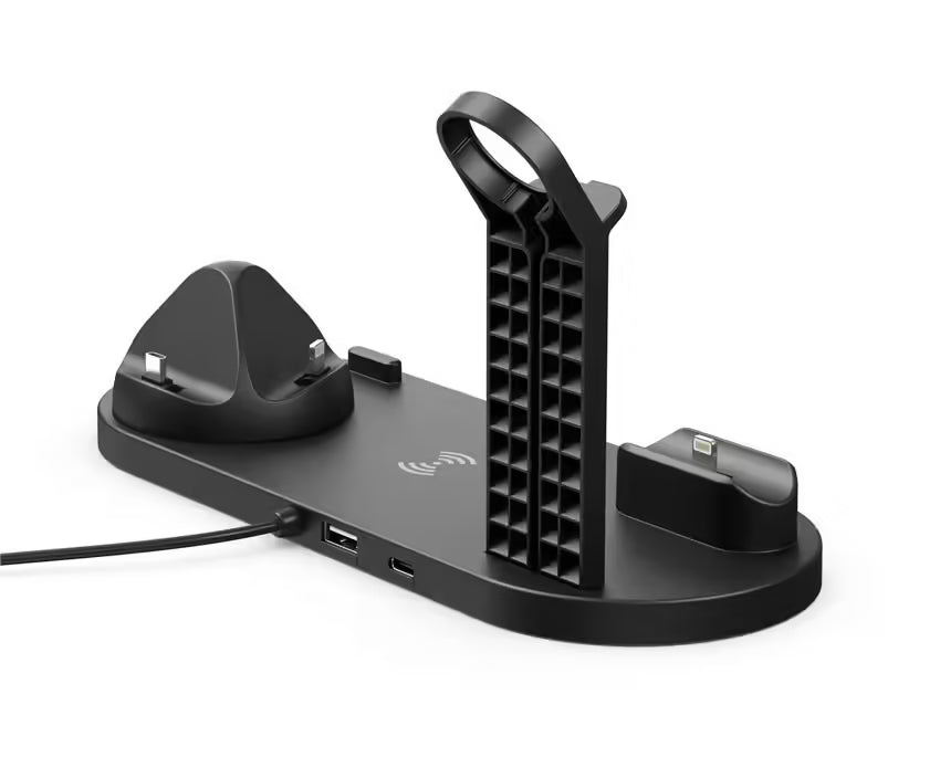 30W 7-in-1 Wireless Charger Stand Pad Fast Charging Dock Station for iPhone 14/13/12 Pro Max, Apple Watch, AirPods Pro, iWatch 8/7