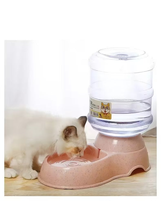 Automatic Dog Feeder with Plastic Water Bottle – Cat Bowl and Pet Water Dispenser for Convenient Feeding