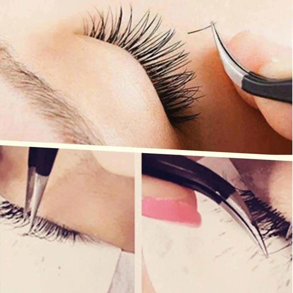 Pince à épiler antistatique en acier inoxydable (lot de 6)