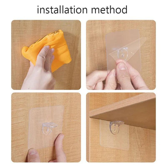 Support d'étagère mural robuste (1 pièce) - Accessoires pour la maison