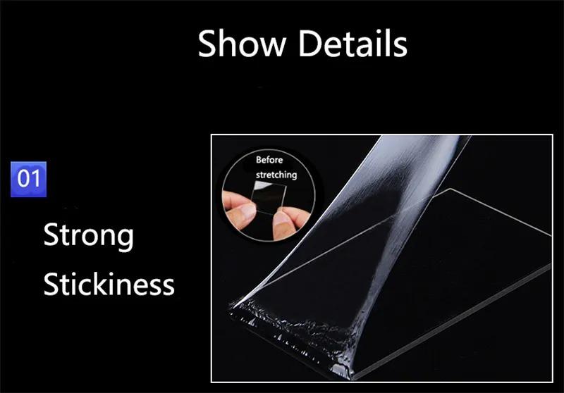 2-Meters Double Sided Transparent Tape Strong & Durable