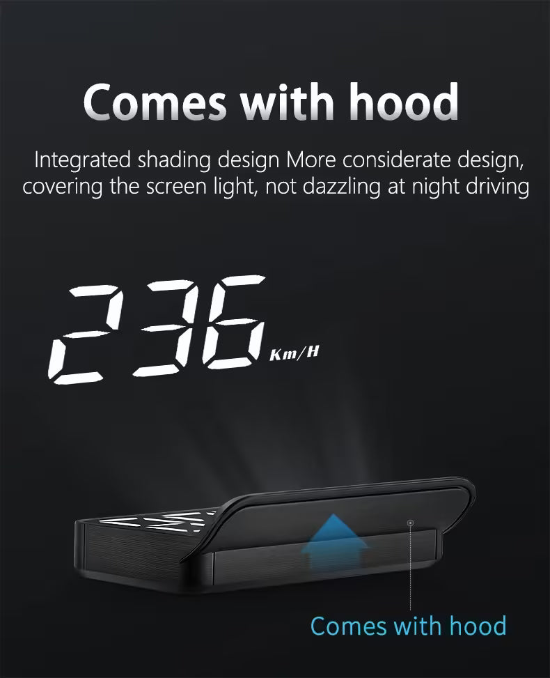 WYING M3 OBD2 GPS Affichage tête haute | Projecteur HUD pour compteur de vitesse numérique de voiture, accessoire électronique automobile universel