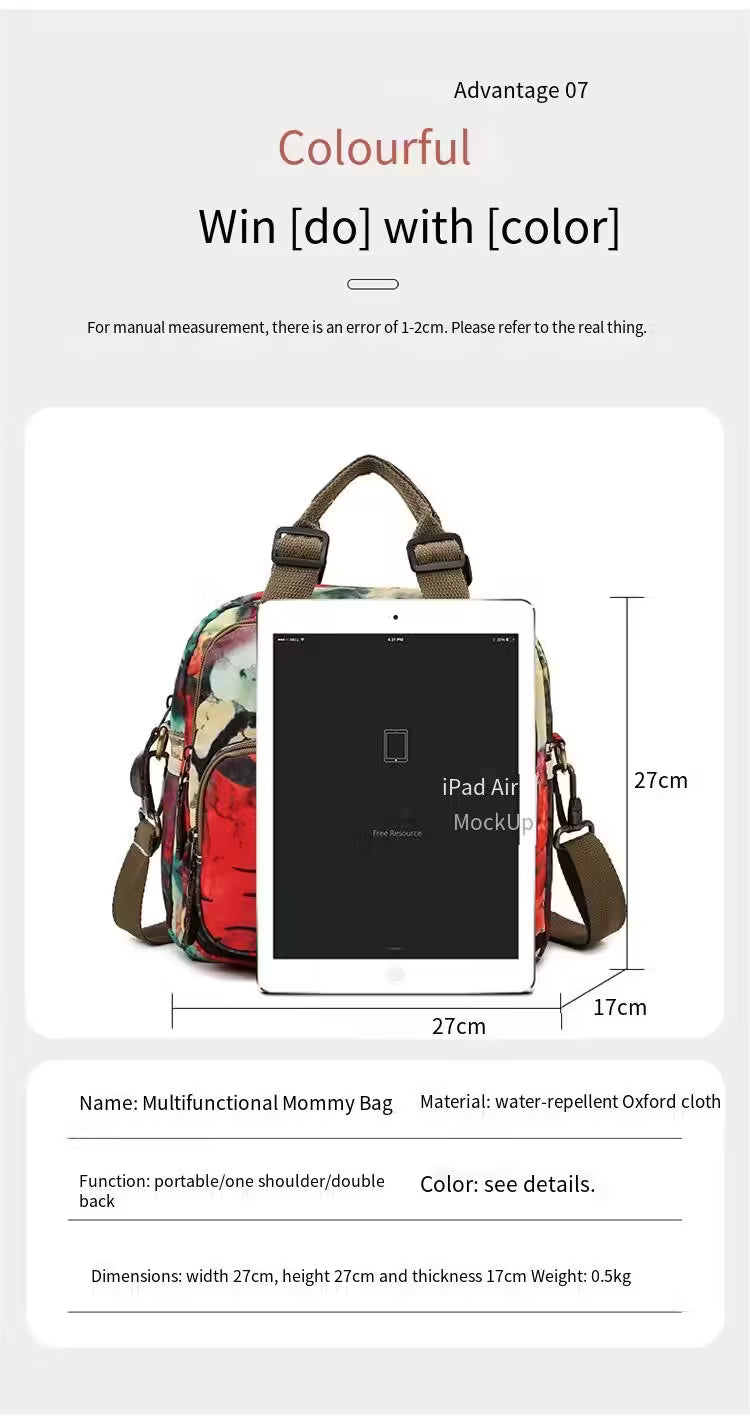 Diaper Shoulder Women Flower Travel Backpack Baby Care (EGB226)