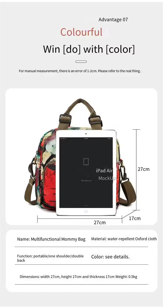 Diaper Shoulder Women Flower Travel Backpack Baby Care (EGB226)