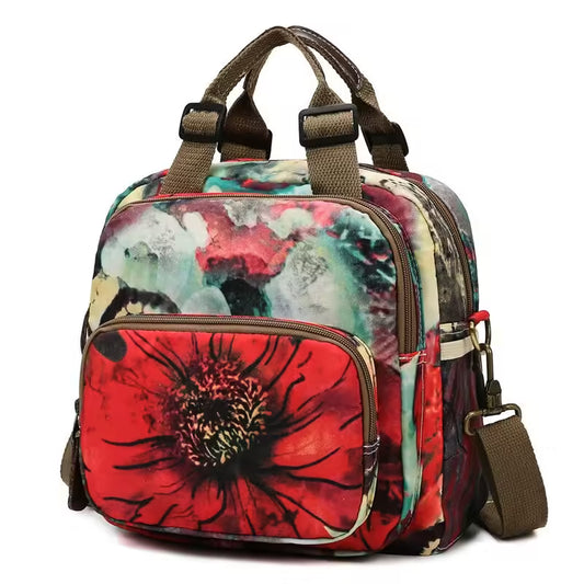 Diaper Shoulder Women Flower Travel Backpack Baby Care (EGB226)