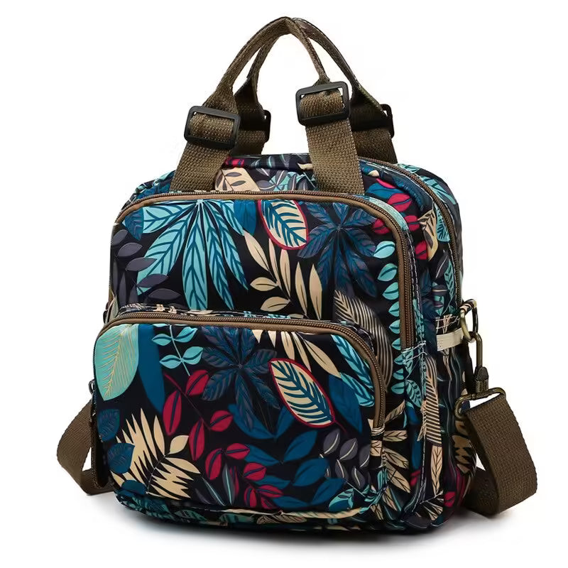 Sac à dos bandoulière femme à fleurs pour voyage, soins pour bébé (EGB226)