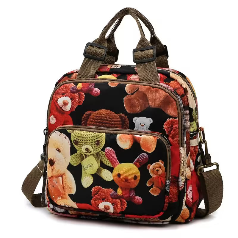 Sac à dos bandoulière femme à fleurs pour voyage, soins pour bébé (EGB226)
