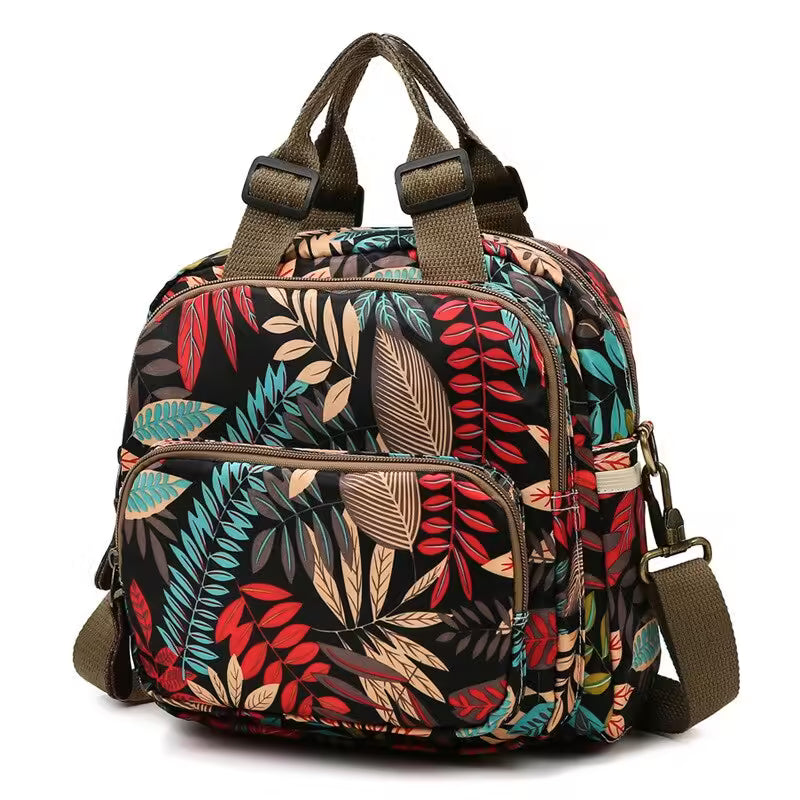 Sac à dos bandoulière femme à fleurs pour voyage, soins pour bébé (EGB226)
