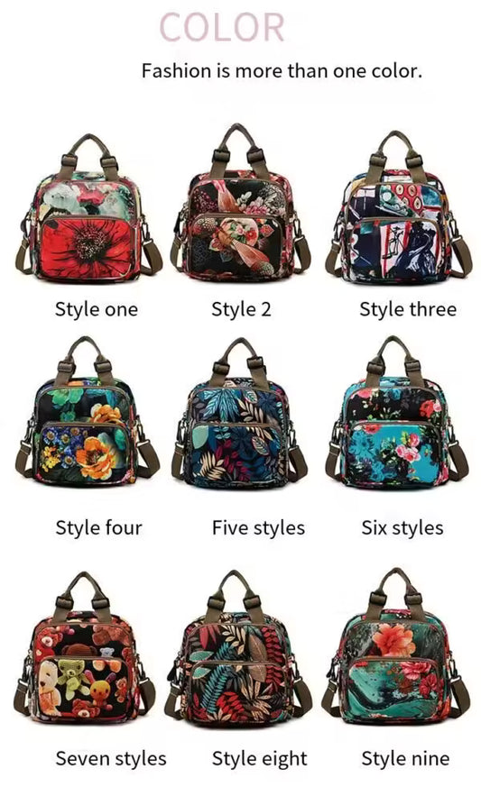 Diaper Shoulder Women Flower Travel Backpack Baby Care (EGB226)