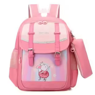 Sac à dos enfant de différentes couleurs et formes avec trousse (EGB067)