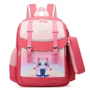 Sac à dos enfant de différentes couleurs et formes avec trousse (EGB067)