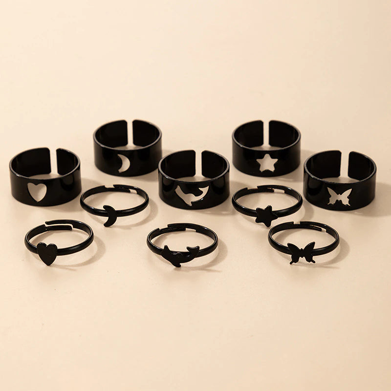 different shapes adjustable black ring egr003 featured img