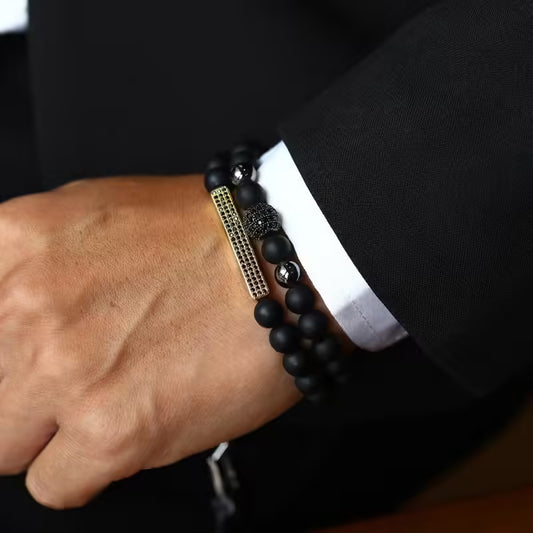 مجموعة أساور من خرز كرة الديسكو مقاس 8 مم (EGBT167)