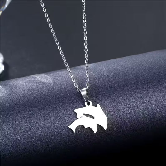 Dolphins Pendant Unisex Necklace(EGN188)