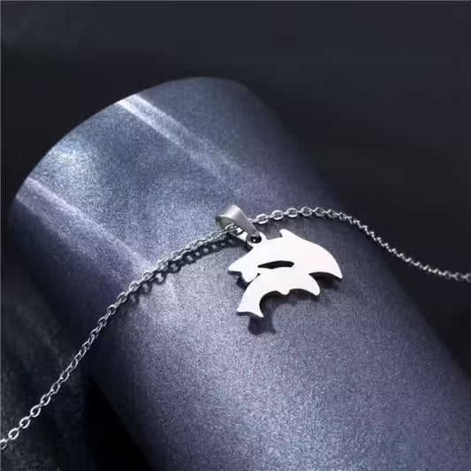 Dolphins Pendant Unisex Necklace(EGN188)