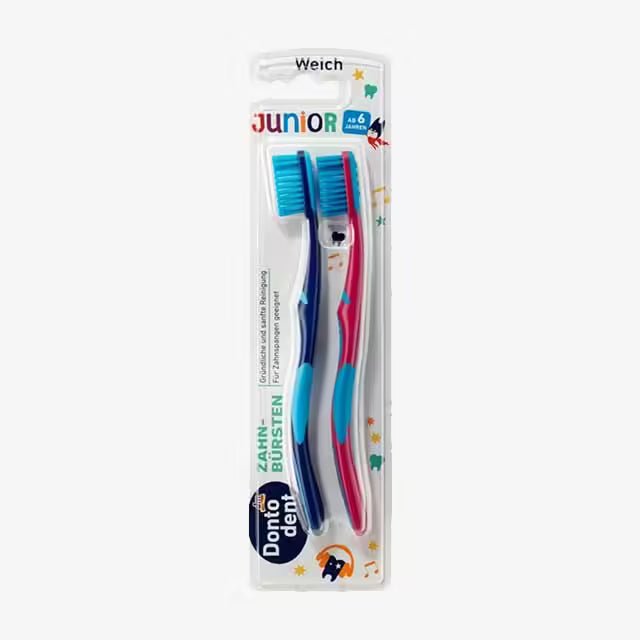 Dontodent Toothbrush junior soft, from 6 years, 2 pcs