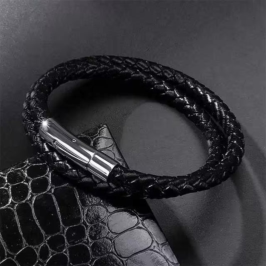 Bracelet en cuir double couche pour homme (EGBT156)
