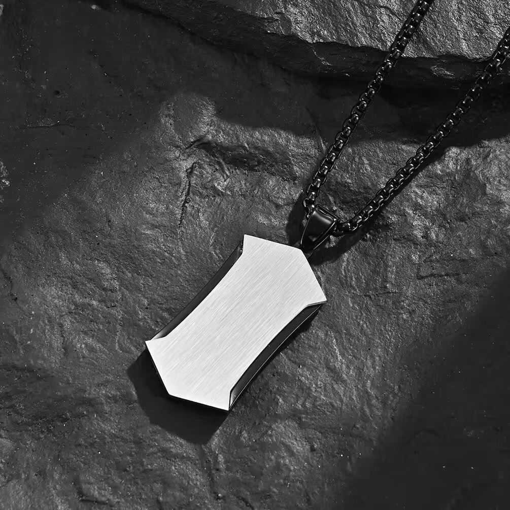 Double Layer Tag Pendant Necklace (EGN106)